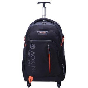 NEW AOKING 20/22″Water Resistant Rolling Wheeled Backpack Laptop Compartment Bag